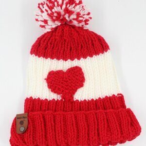 Handmade Hand Knit Custom Game Day Ribbed Knit Canada Hat